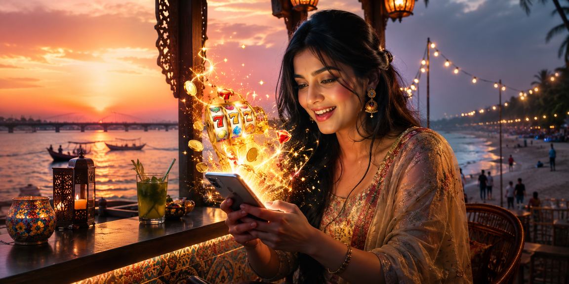 কক্সবাজারে সমুদ্র সৈকতে মোবাইলে 1030 স্লট গেম উপভোগ করছেন একজন ব্যবহারকারী